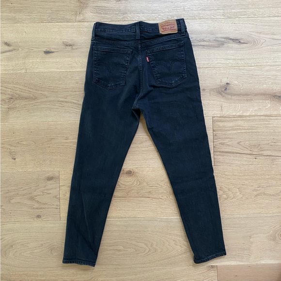 Levi's Wedgie Black High-Rise Button Fly Skinny Jeans Size 28 - Picture 5 of 6